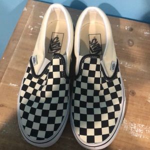 checkered slip on vans
